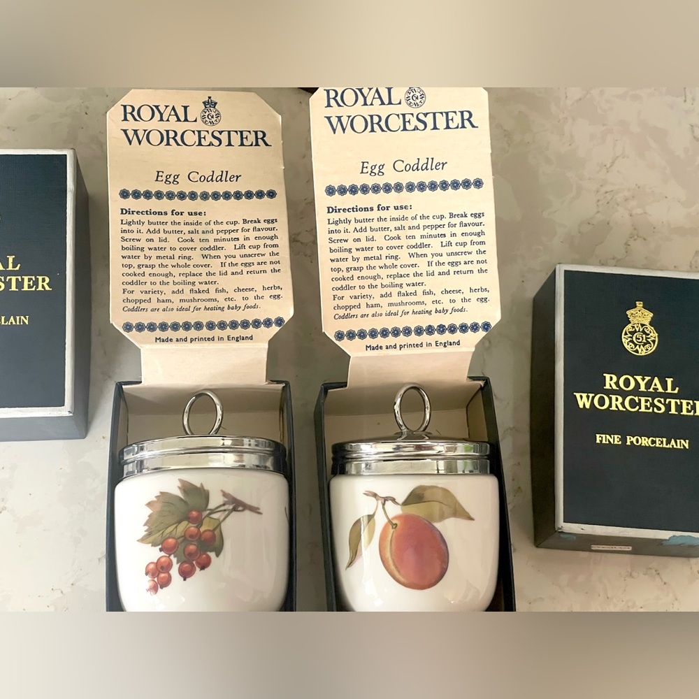 Royal Worcester White and Red Decor Accents